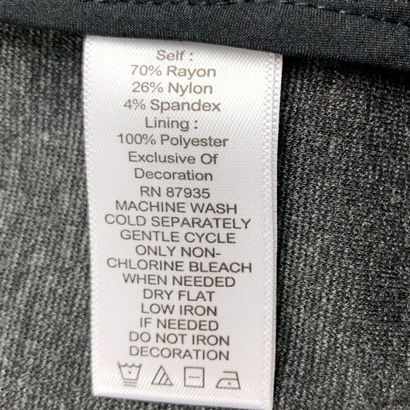 Susan Graver Ponte Knit Long-Line Blazer/Jacket with Faux Leather Trim Women's 4 - Picture 8 of 8